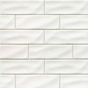 Msi Whisper White SAMPLE Glazed Ceramic Handcrafted Subway Tile ZOR-MD-0250-SAM